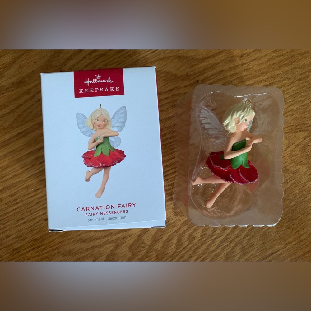NWT Hallmark Fairy Messengers Carnation Christmas Ornament 2024
